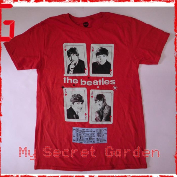 The Beatles - Vegas Cards Official T Shirt ( Men M ) ***READY TO SHIP from Hong Kong***